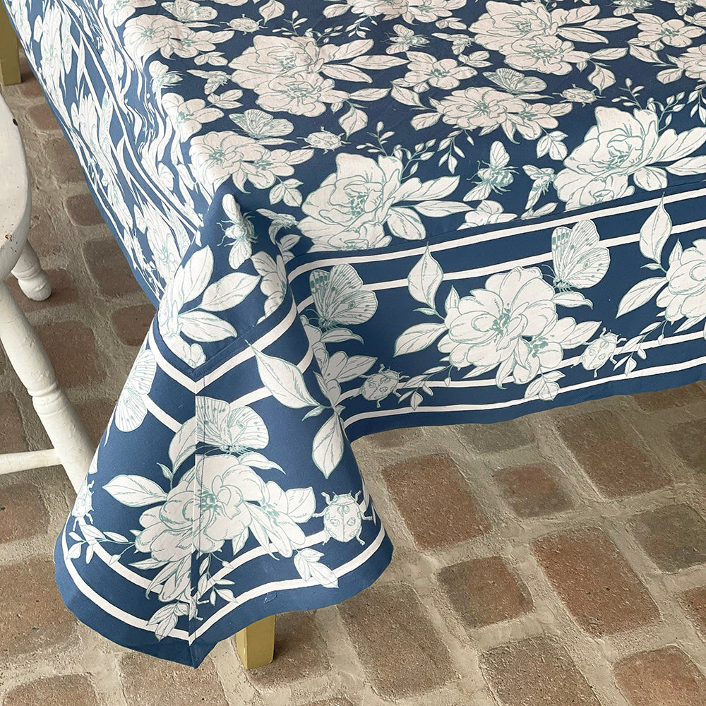 June Bug Indigo Tablecloth – The Mahogany Store