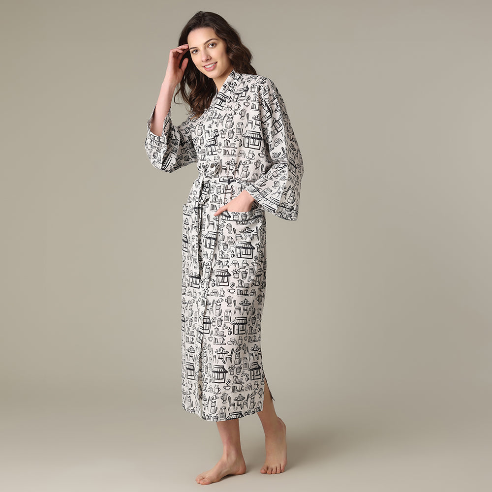 Cat Cafe Robe – The Mahogany Store